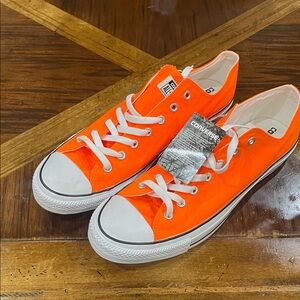 Converse All Stars Low Top Sneakers - Orange with White (New)